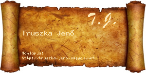 Truszka Jenő névjegykártya