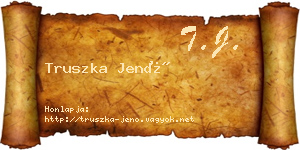 Truszka Jenő névjegykártya