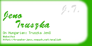 jeno truszka business card